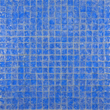 Мозаика стекло №446 моно голубая колотая 30х30