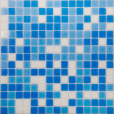 Мозаика бело-синий (бумага) 32,7х32,7