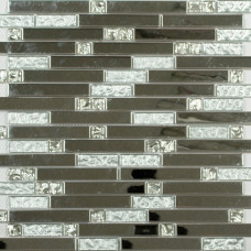 Мозаика металлическая стекло 30,5х29,8 чип 1,5х4,8х9,8