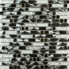 Мозаика металлическая стекло 30,5х29,8 чип 1,5х4,8х9,8