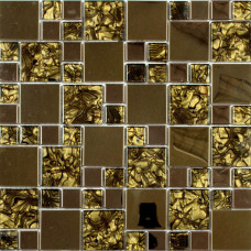 Мозаика металлическая стекло 30х30 чип 1,5х4,8
