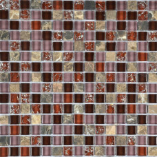 Мозаика стеклянная с камнем 30х30 чип 1,5х1,5