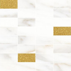 Декор Aragon мозаичный белый золото 20х60