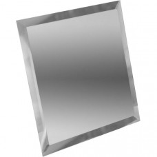 Квадратная зеркальная серебряная плитка с фацетом 10мм 18х18
