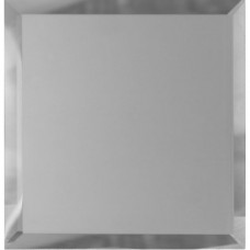Квадратная зеркальная серебряная плитка с фацетом 10мм 12х12