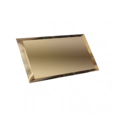 Прямоугольная зеркальная бронзовая плитка с фацетом 10мм 24х12
