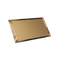 ПЗБм1-01 Прямоугольная зеркальная бронзовая матовая плитка с фацетом 10 мм 240х120