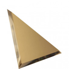 Треугольная зеркальная бронзовая матовая плитка с фацетом 10мм 18х18