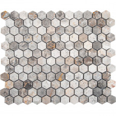Мозаика Hexagon  VLgP 23X23 (300X300X8), натур. мрамор