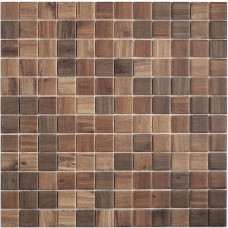 Мозаика Wood Dark Blend (на сетке) 31,7х31,7